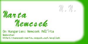 marta nemcsek business card